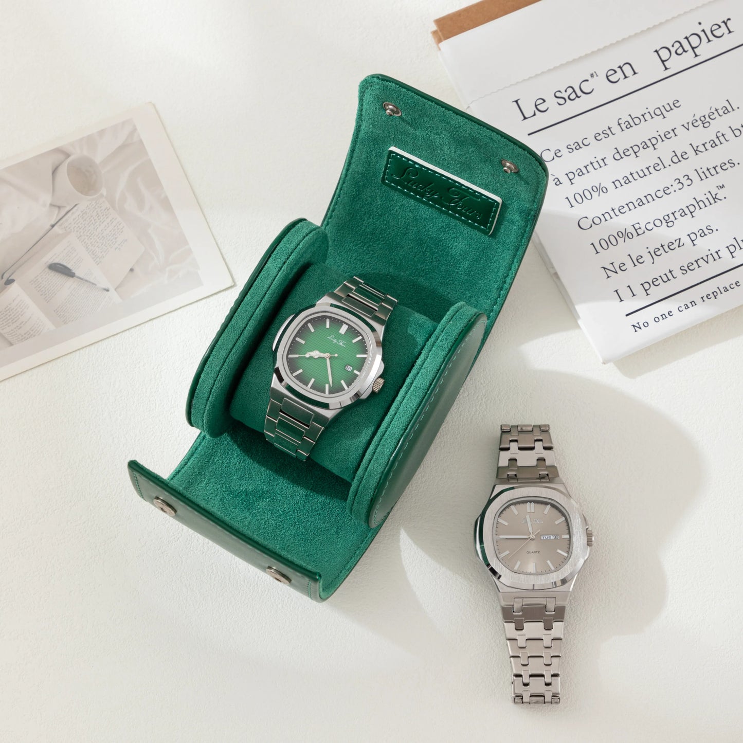 Premium Leather Watch Roll