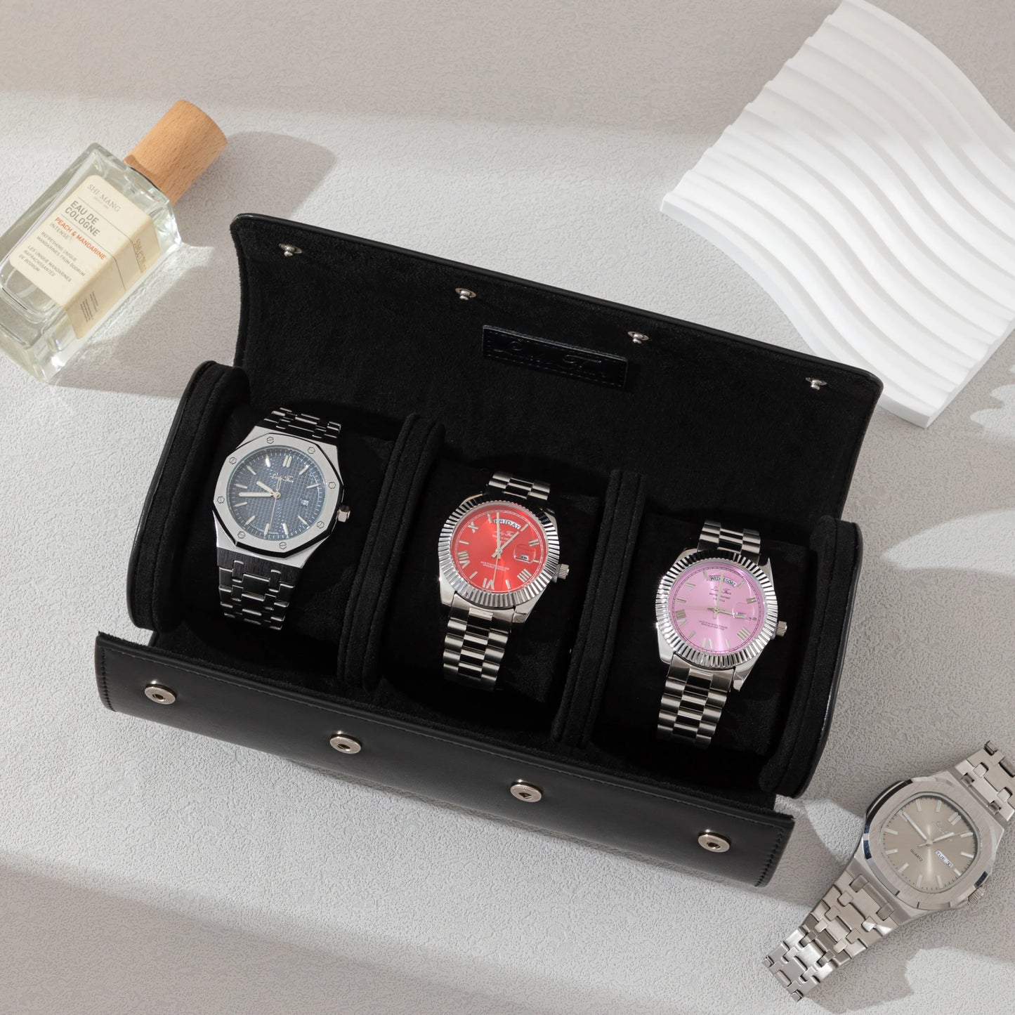 Premium Leather Watch Roll